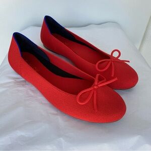 Rothy’s women’s glamour red the ballet flat rounded toe 10 10.5 NEW
